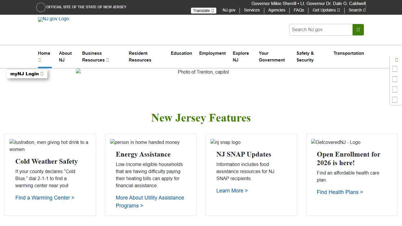 The Official Web Site for The State of New Jersey